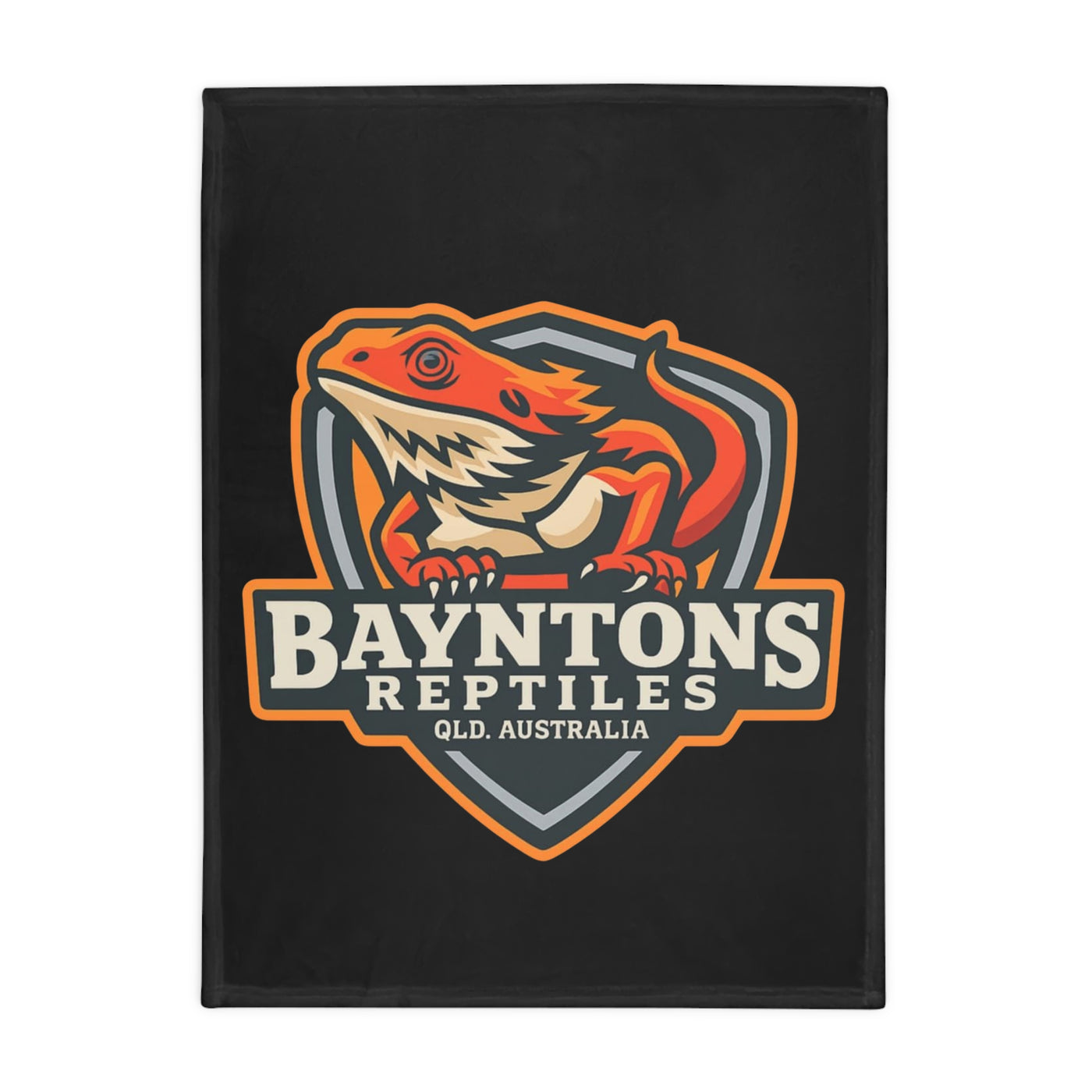 Bayntons Reptiles Plush Fleece Blanket Black
