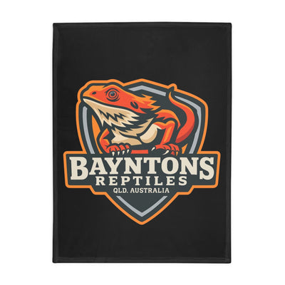 Bayntons Reptiles Plush Fleece Blanket Black