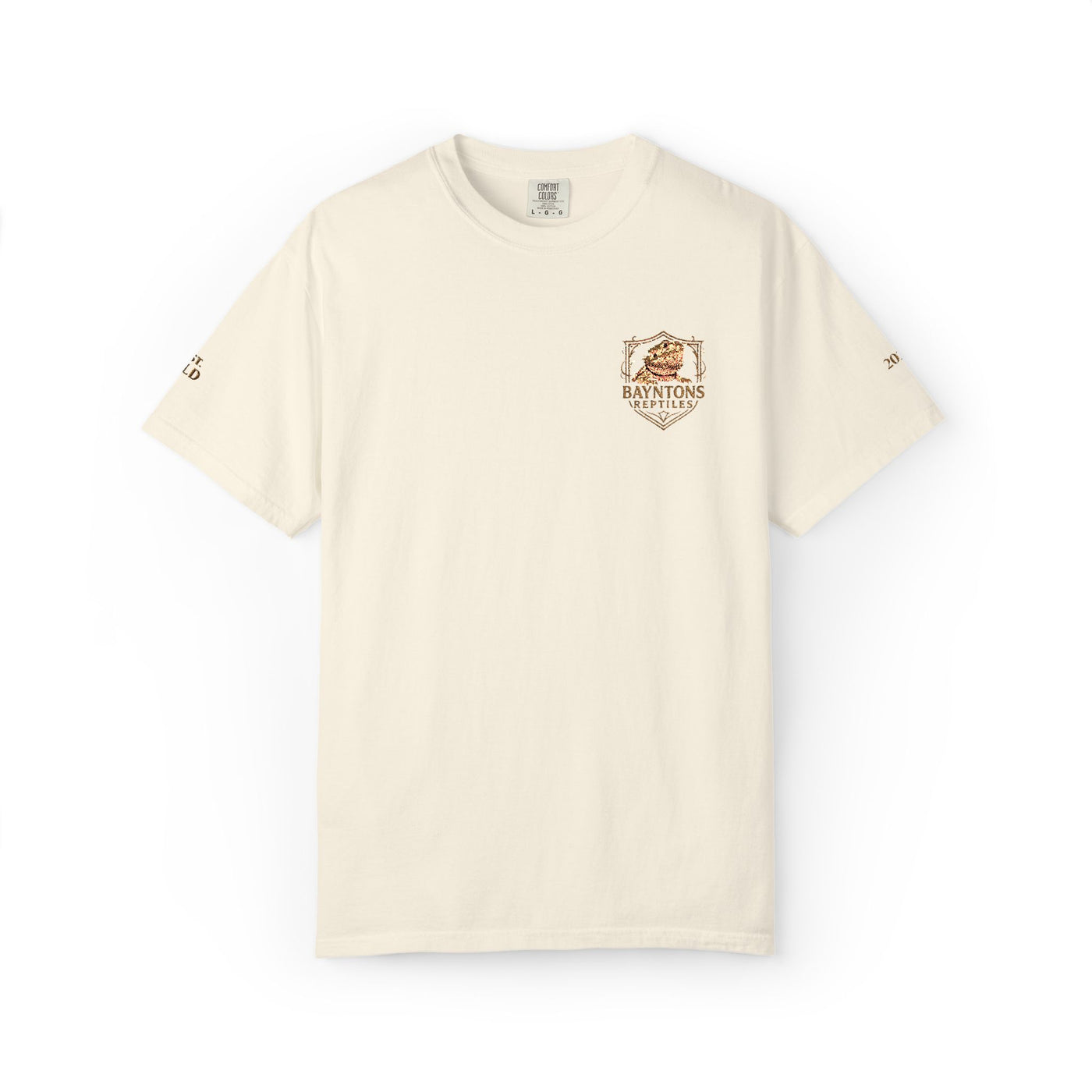 Unisex Garment-Dyed T-shirt New Bayntons Reptiles gold design