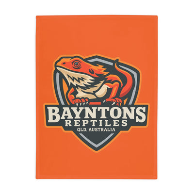 Bayntons Reptiles Plush Fleece Blanket Orange