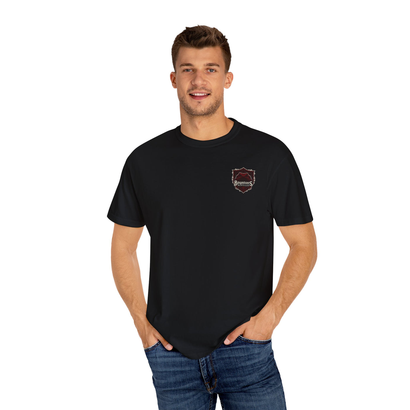 Unisex Garment-Dyed T-shirt New Bayntons Reptiles Logo