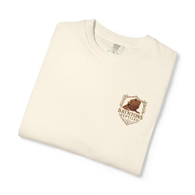 Unisex Garment-Dyed T-shirt New Bayntons Reptiles gold design