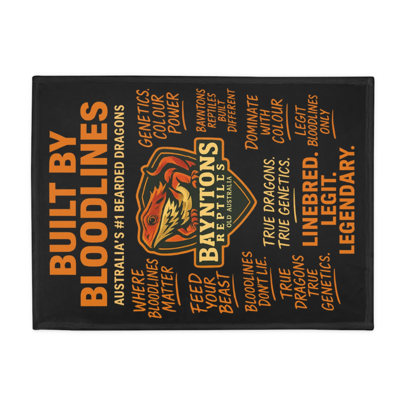 Bulit by Bloodlines Plush Fleece Blanket
