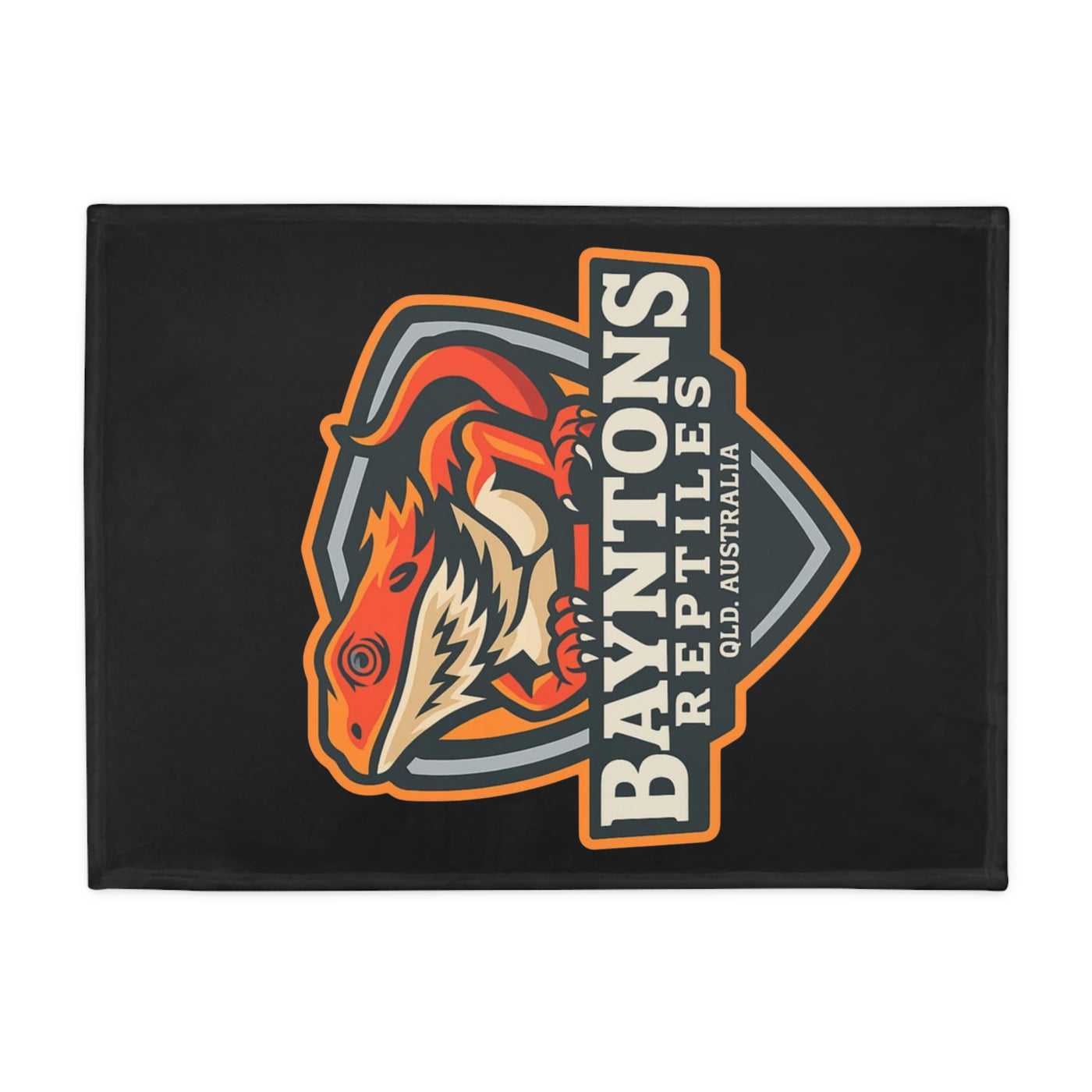 Bayntons Reptiles Plush Fleece Blanket Black