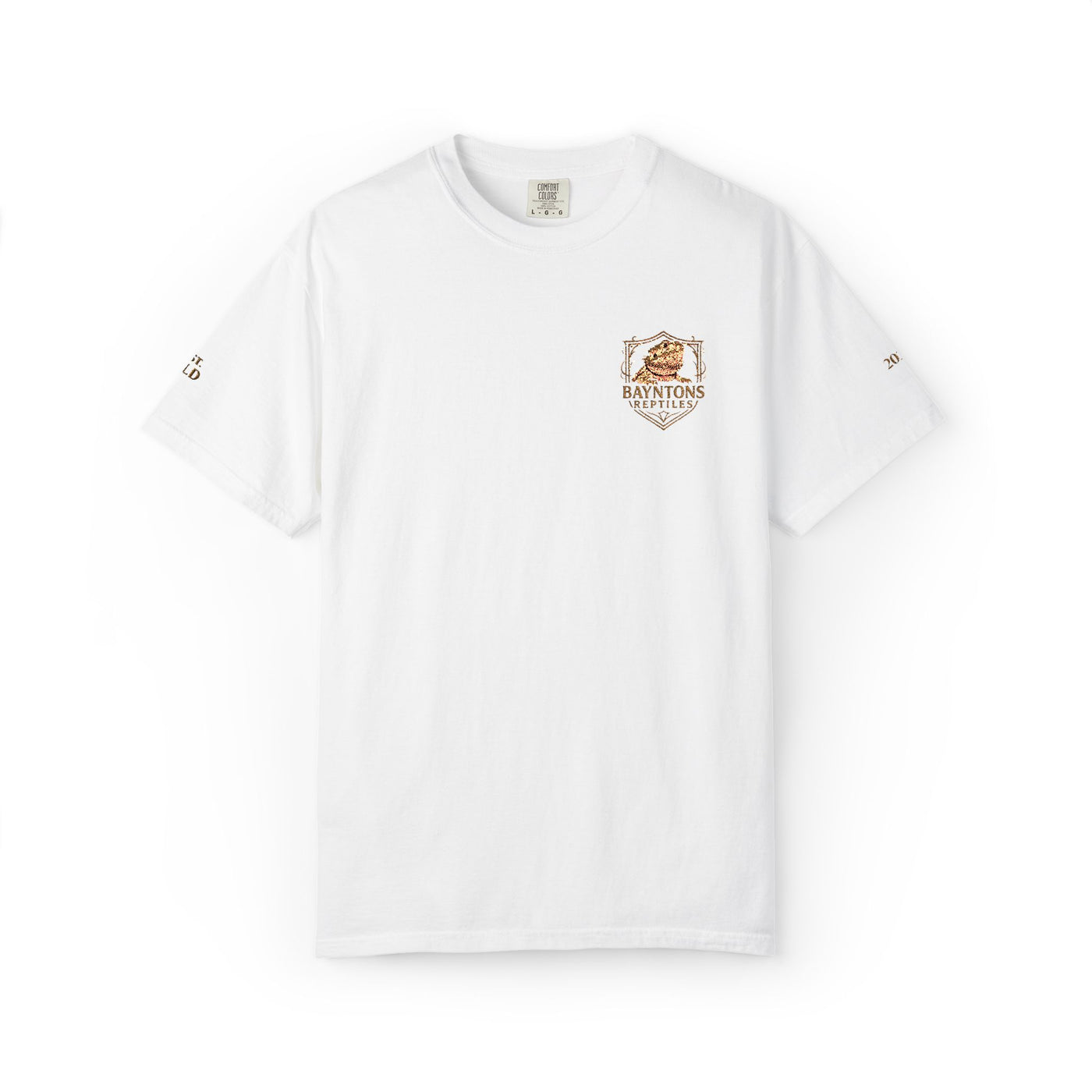 Unisex Garment-Dyed T-shirt New Bayntons Reptiles gold design