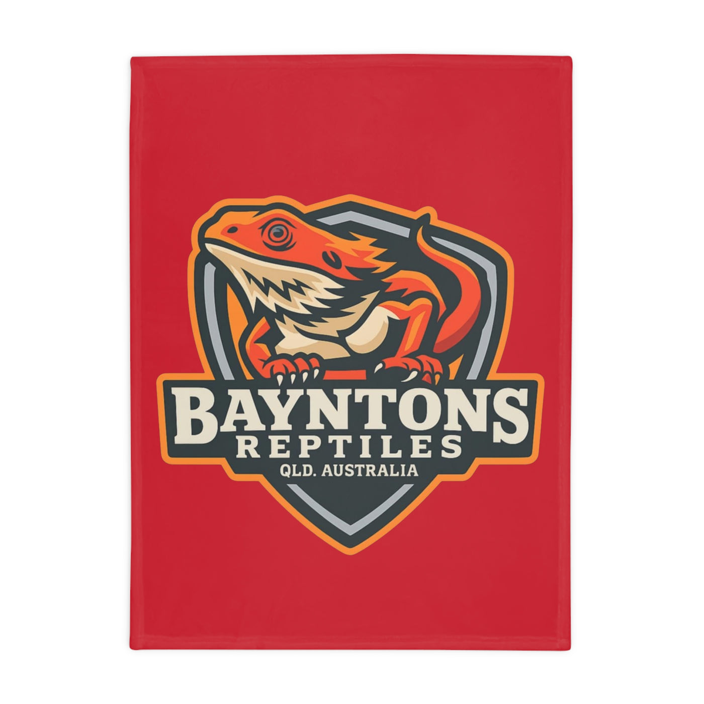 Bayntons Reptiles Plush Fleece Blanket Red