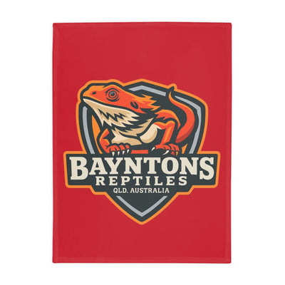 Bayntons Reptiles Plush Fleece Blanket Red