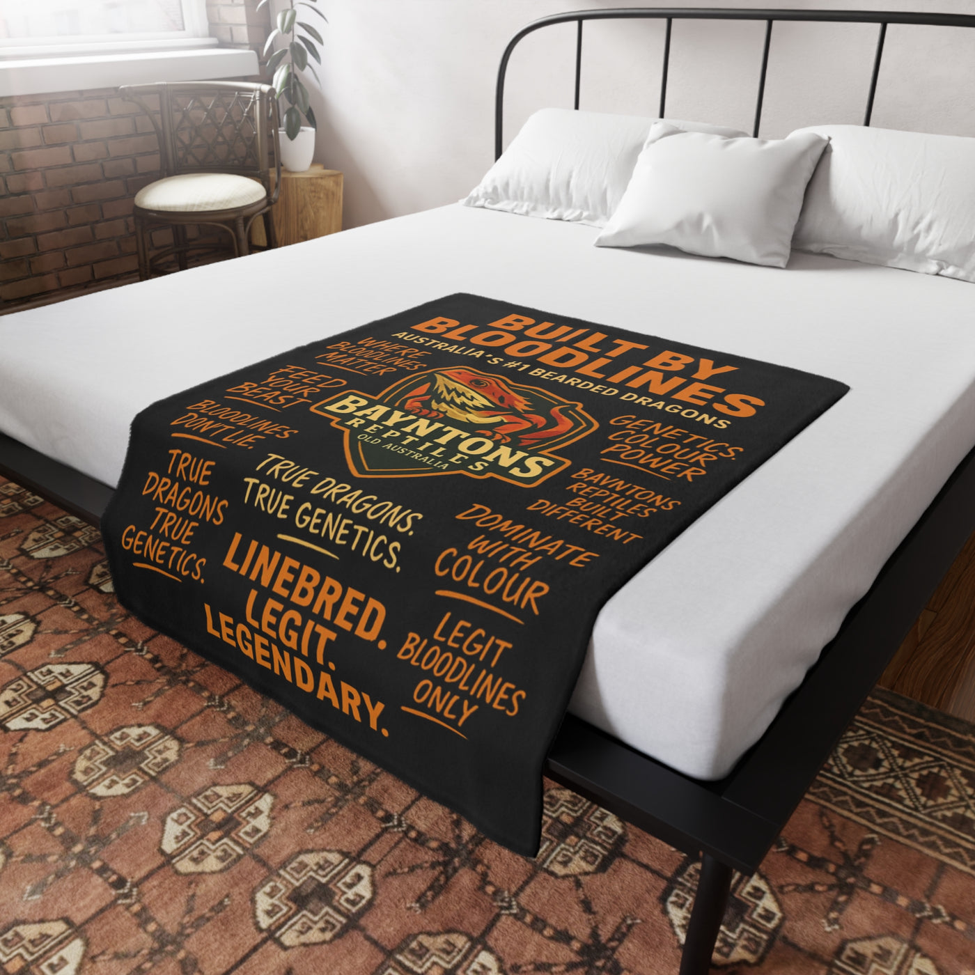 Bulit by Bloodlines Plush Fleece Blanket