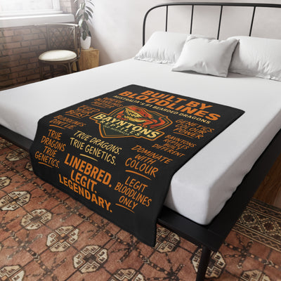Bulit by Bloodlines Plush Fleece Blanket