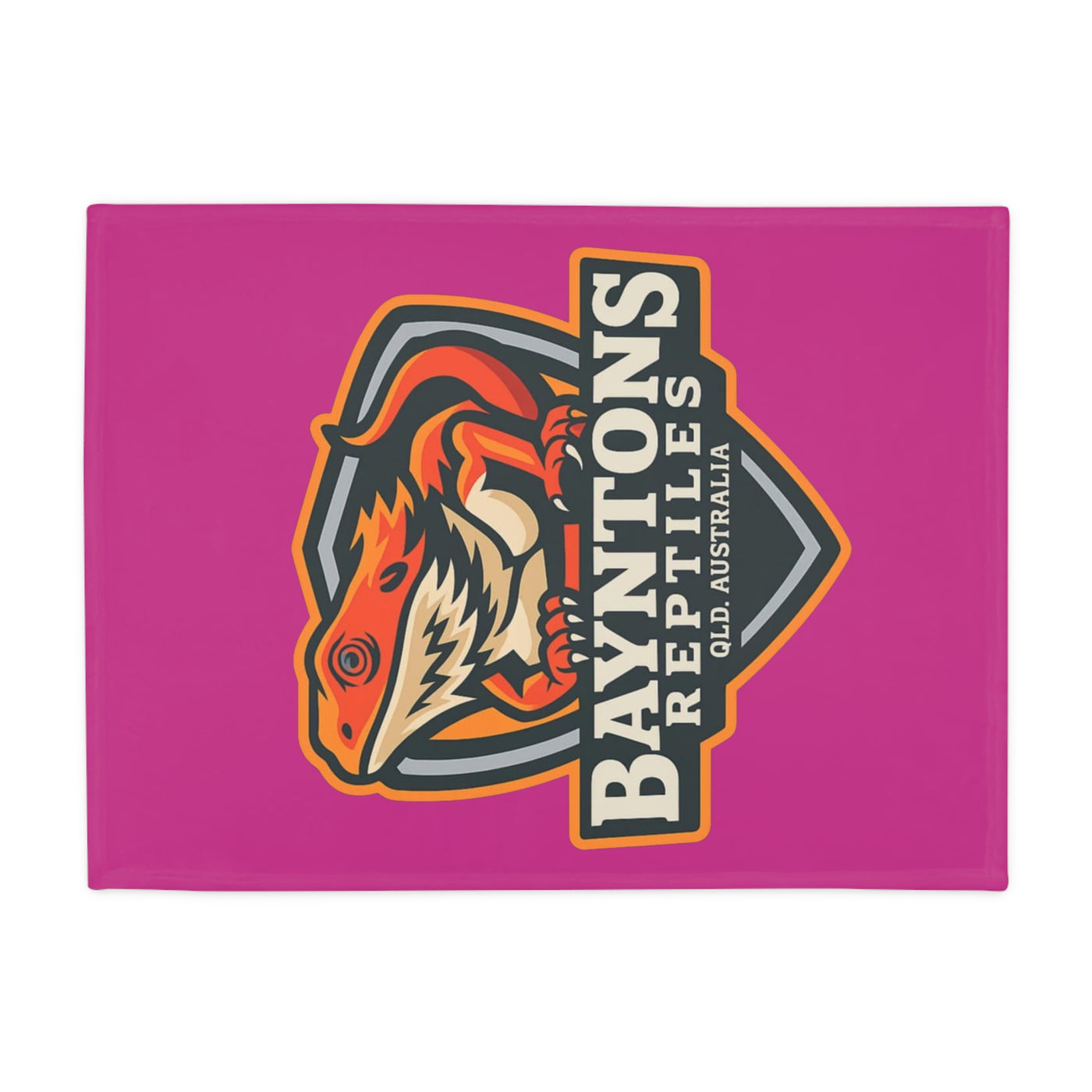 Bayntons Reptiles plush Fleece Blanket Pink