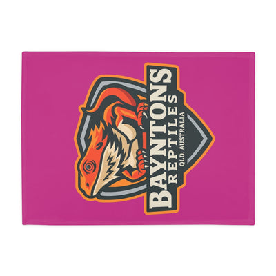 Bayntons Reptiles plush Fleece Blanket Pink