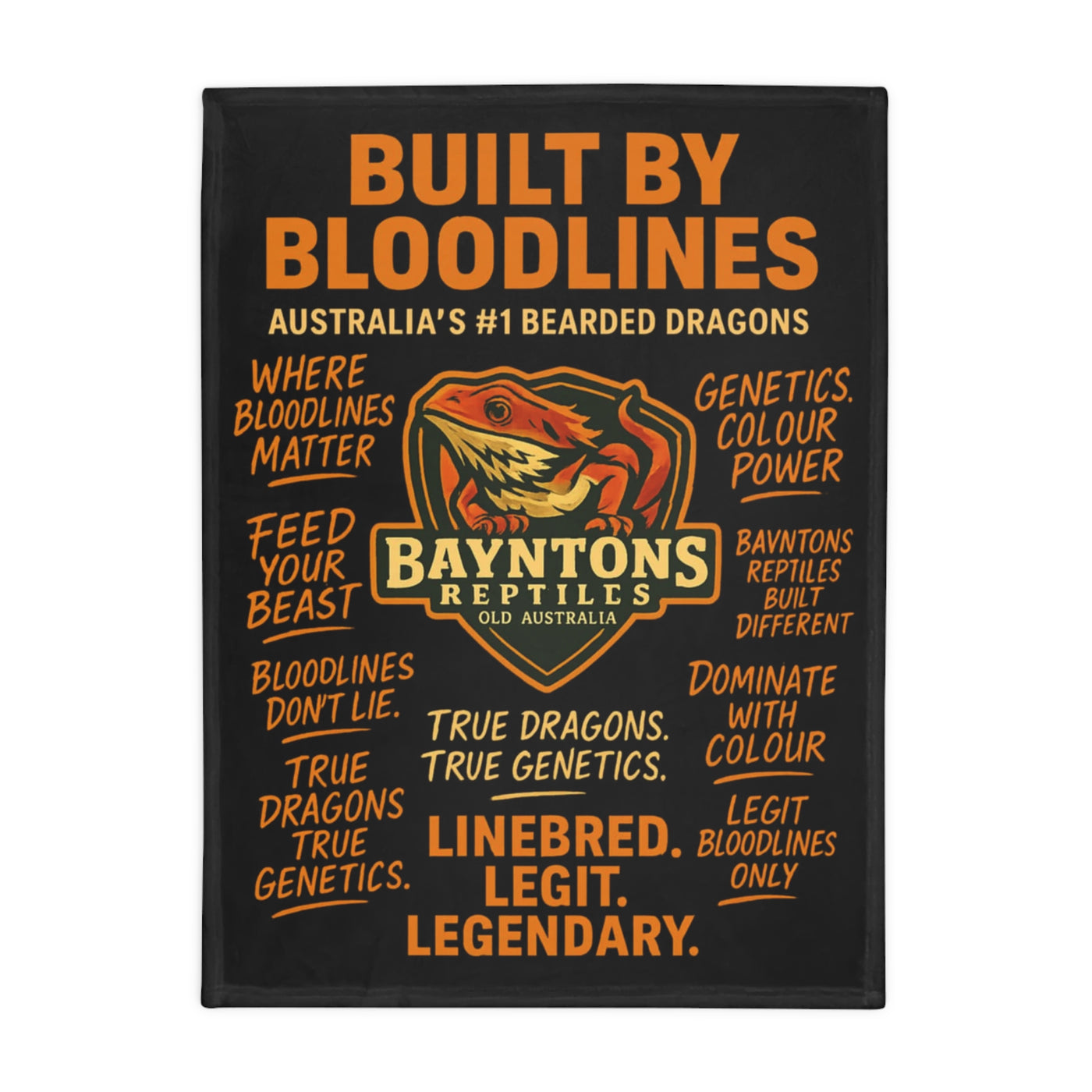 Bulit by Bloodlines Plush Fleece Blanket