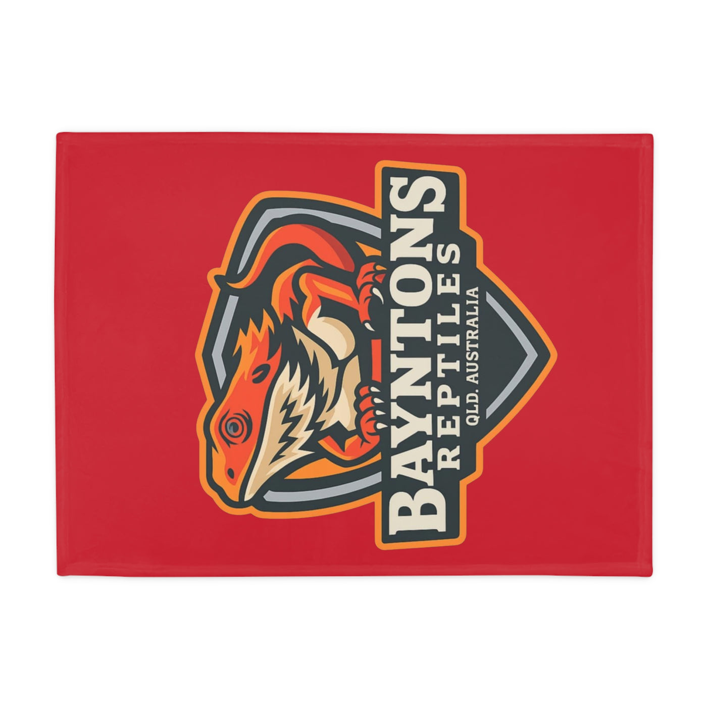 Bayntons Reptiles Plush Fleece Blanket Red