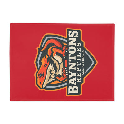 Bayntons Reptiles Plush Fleece Blanket Red