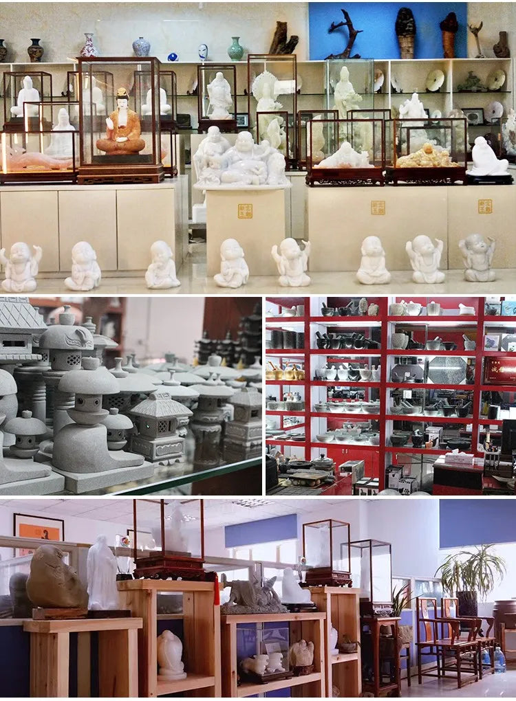 Japanese Style Natural Stone Water Bowl Water Fountain Flower pots Planter For Courtyard Landscape Home Garden Decoration