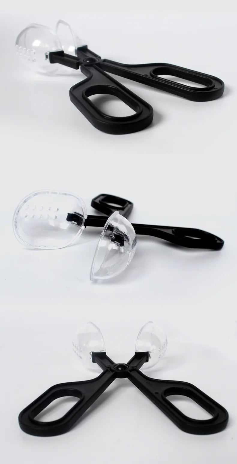 Reptile Feeding Tweezers - Transparent Long Plastic Clip for Hygienic Feeding of Lizards, Turtles, Frogs, Spiders, and Snakes