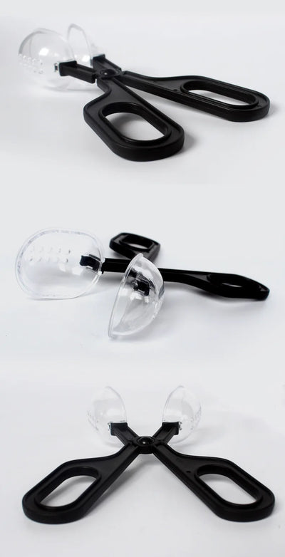 Reptile Feeding Tweezers - Transparent Long Plastic Clip for Hygienic Feeding of Lizards, Turtles, Frogs, Spiders, and Snakes