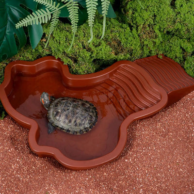 Reptile Water Pool Hermit Crab Bathing Pool with Ladder amphibian bathing basin turtle bathing terrace shower basin for Turtle