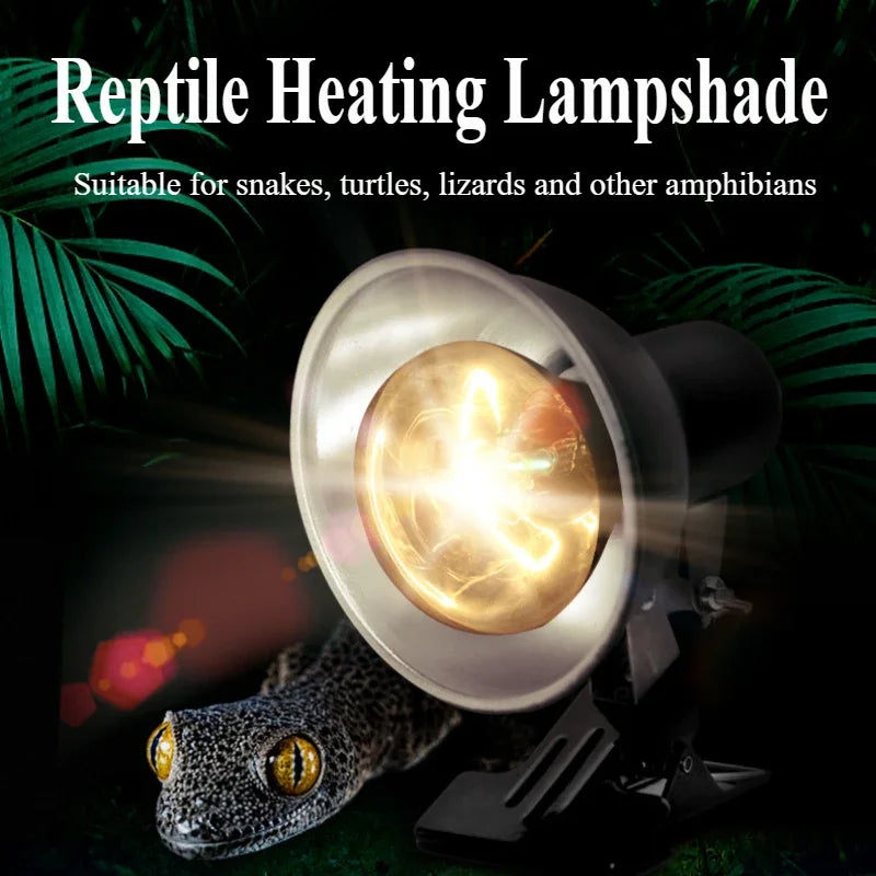 Reptile Heating Lamp Shade Adjustable Metal Lampshade Ceramic Lamps Heada Snakes Lizards Turtle Reptiles Lighting Supplies