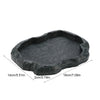 Reptile Feeder ABS Resin Imitation Rock Design Food and Water Dish Feeder Bowl for Tortoise Lizard