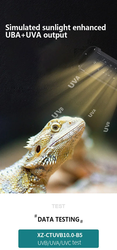 UVA+UVB Reptile Full Spectrum LED Light Turtle Lizard Snake Terrarium Sunbathe Heat Lamp 10.0 20.0 Sun Lamp Sunbathe Heat Lamp