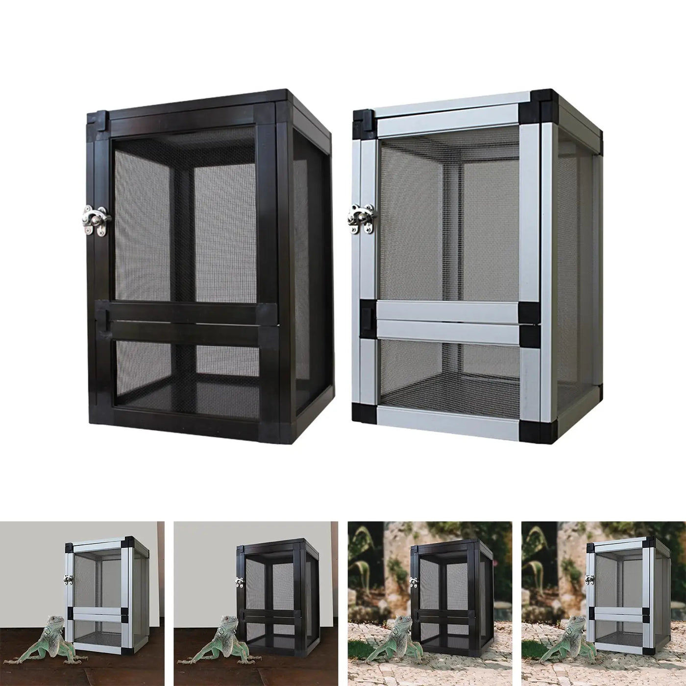 Breeding Box Reptile Tanks Air Screen Cages Reptiles Habitat Reptile Cage for Bearded Dragon Turtles Chameleons Gecko Gerbils