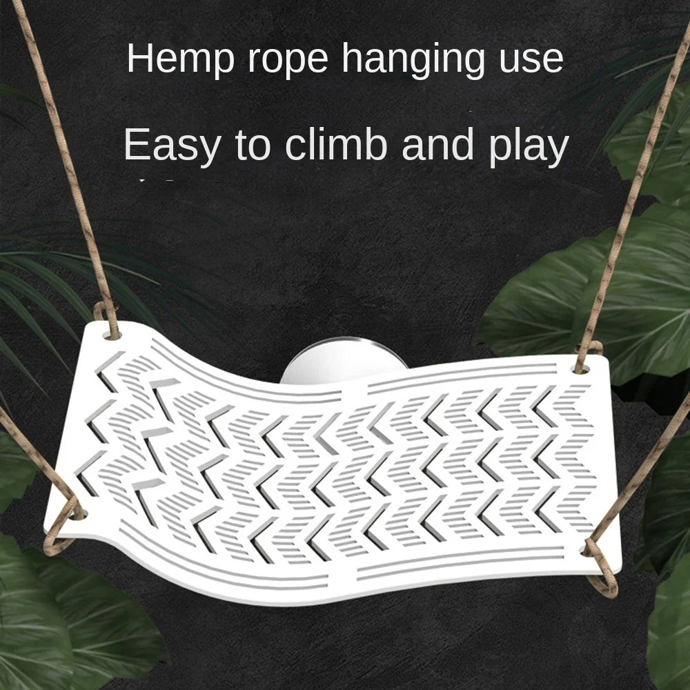 Waterproof Reptile Hammock Swing Perch with Rope Suction Cup Pet Cradle Crawler Easy To Clean Space Saving Sun Mat Hammock