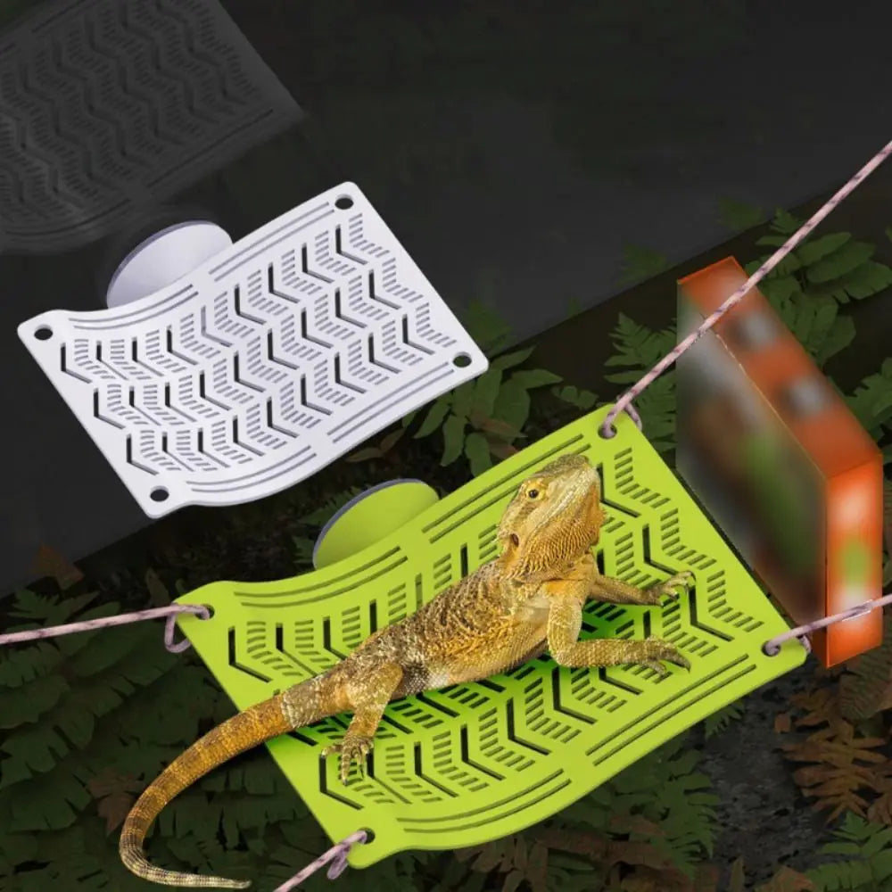 Waterproof Reptile Hammock Swing Perch with Rope Suction Cup Pet Cradle Crawler Easy To Clean Space Saving Sun Mat Hammock