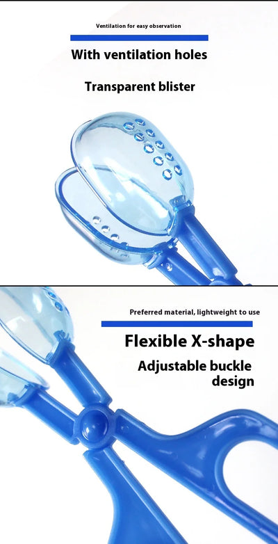 Reptile Feeding Tweezers - Transparent Long Plastic Clip for Hygienic Feeding of Lizards, Turtles, Frogs, Spiders, and Snakes