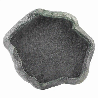 Reptile Feeder ABS Resin Imitation Rock Design Food and Water Dish Feeder Bowl for Tortoise Lizard