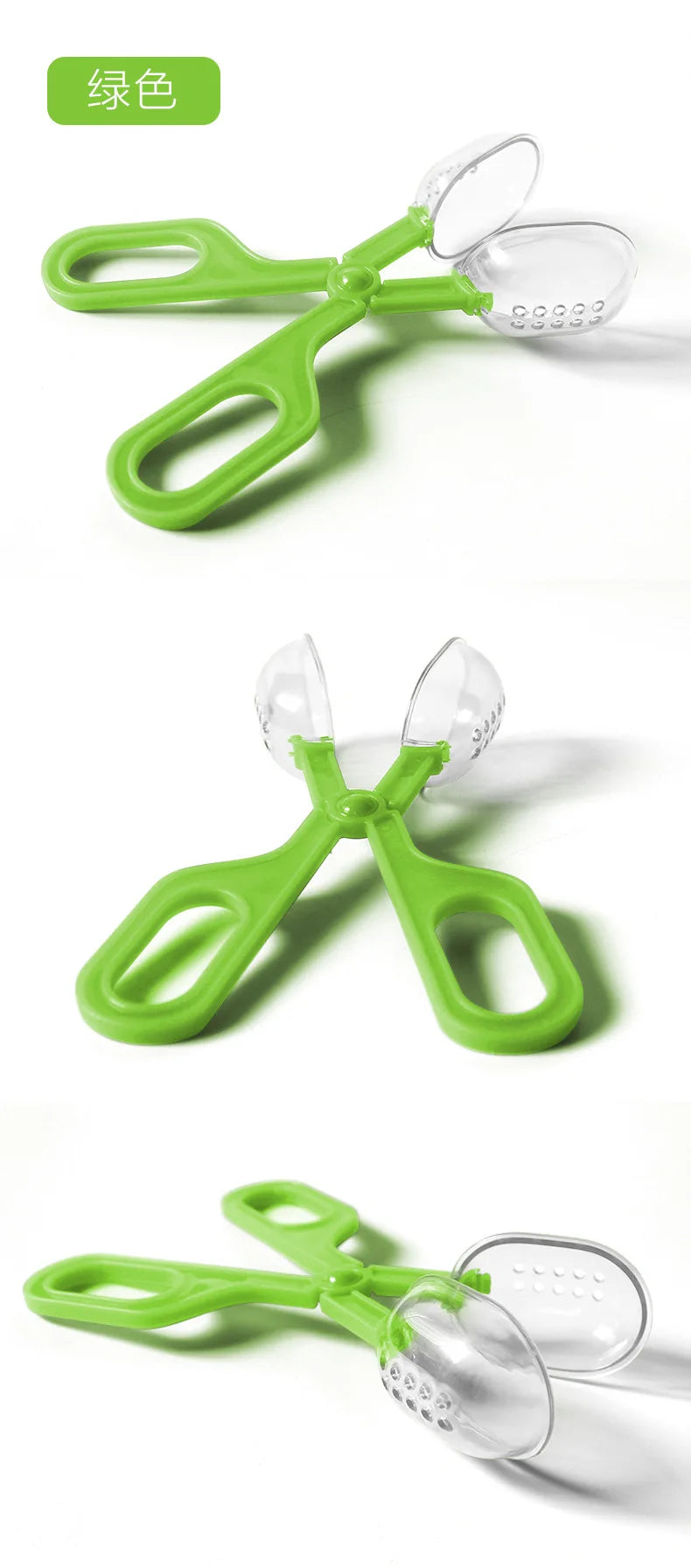 Reptile Feeding Tweezers - Transparent Long Plastic Clip for Hygienic Feeding of Lizards, Turtles, Frogs, Spiders, and Snakes