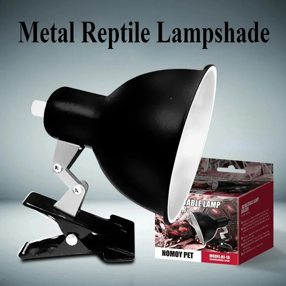 Reptile Heating Lamp Shade Adjustable Metal Lampshade Ceramic Lamps Heada Snakes Lizards Turtle Reptiles Lighting Supplies