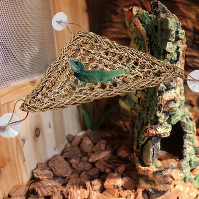 Bearded Dragon Hammock Reptile Lounger for Chameleon Lizards Gecko Snakes Lguana Reptiles Geckos Grass Cushion Pet Bed Swing