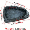 1 Pcs Realistic Stone - like Reptile Feeding and Water Bowls Safe and Durable Ideal for Bearded Dragons and Other Small Reptiles