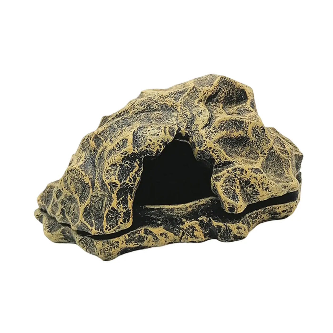Resin Rock Reptile Hideout Aquarium Habitat Decor Reptile Rock Hide Cave for Tortoise Lizard Turtles Reptiles Frogs Fish Gecko
