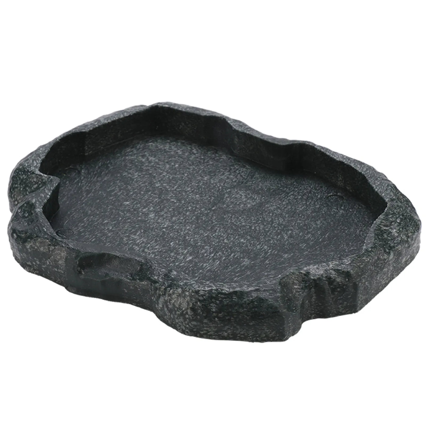 Reptile Feeder ABS Resin Imitation Rock Design Food and Water Dish Feeder Bowl for Tortoise Lizard