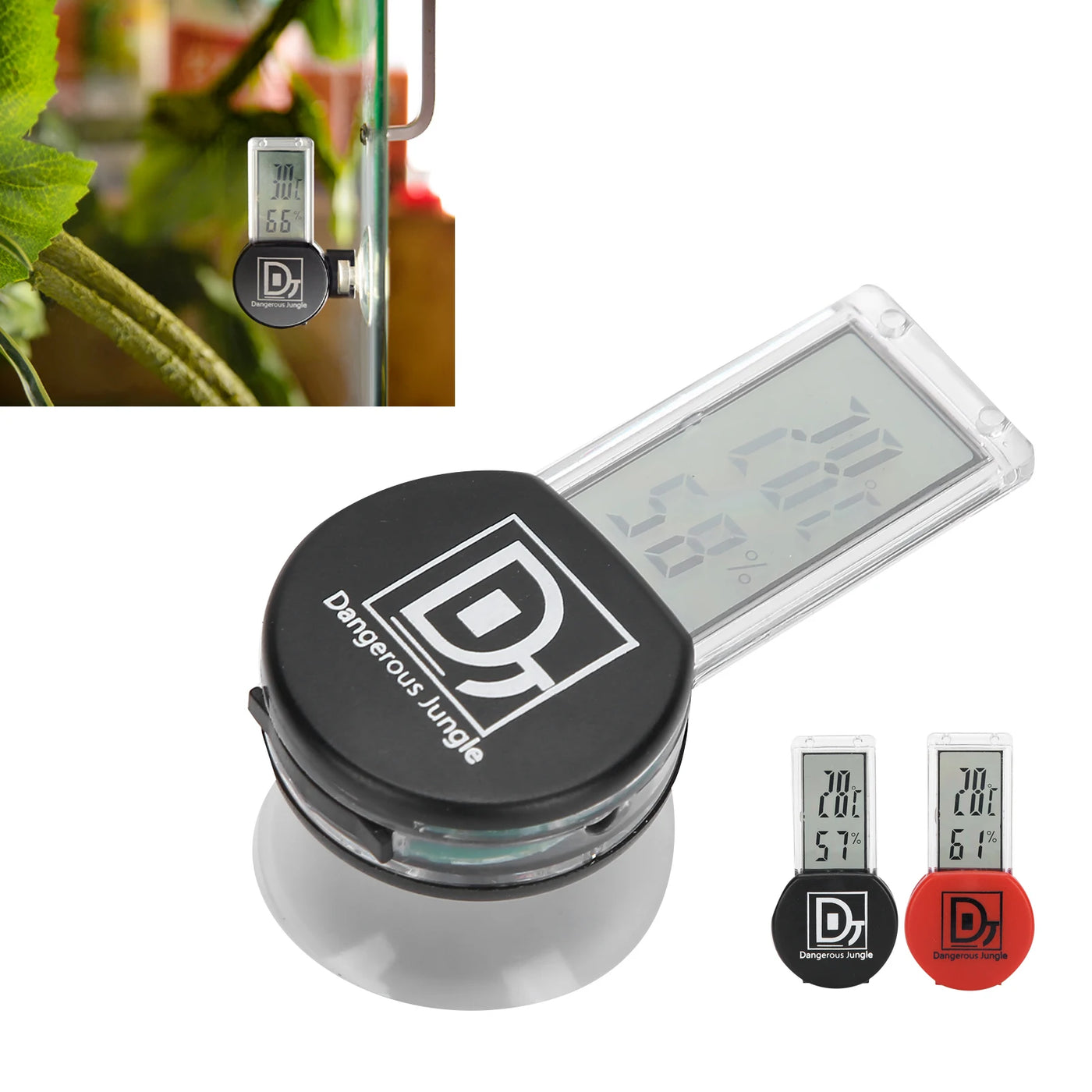 Reptile  Temperature Gauge Thermometer Reptile Terrarium Thermometer Hygrometer Digital Display Pet  Temperature Gauge