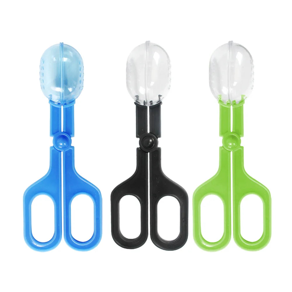 Reptile Feeding Tweezers - Transparent Long Plastic Clip for Hygienic Feeding of Lizards, Turtles, Frogs, Spiders, and Snakes