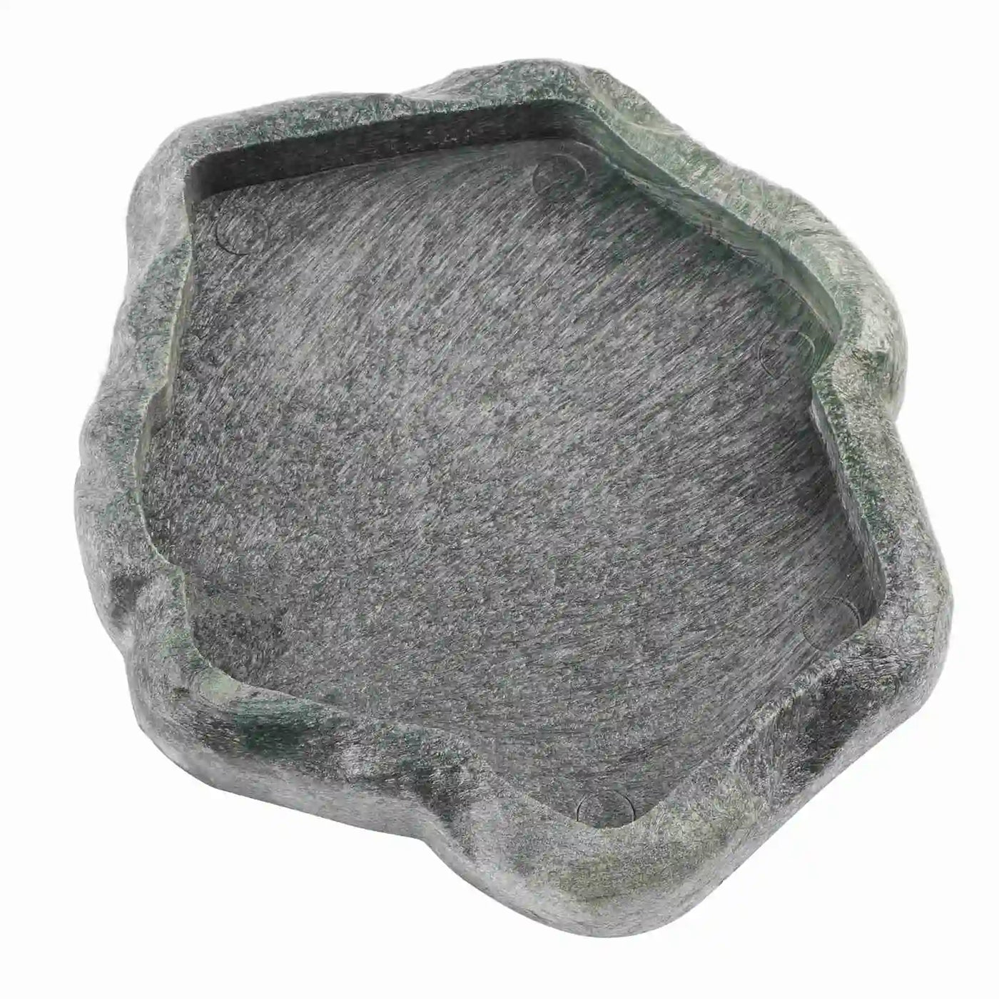 Reptile Feeder ABS Resin Imitation Rock Design Food and Water Dish Feeder Bowl for Tortoise Lizard