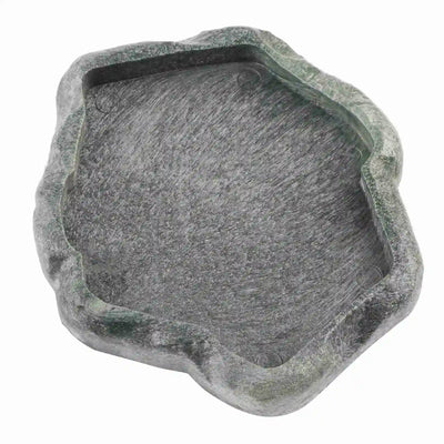 Reptile Feeder ABS Resin Imitation Rock Design Food and Water Dish Feeder Bowl for Tortoise Lizard