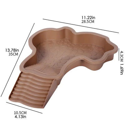 Reptile Water Pool Hermit Crab Bathing Pool with Ladder amphibian bathing basin turtle bathing terrace shower basin for Turtle