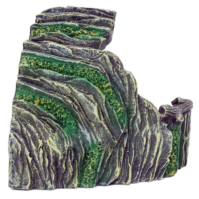 Resin Rock Cave Decoration Hideout Cave Sunbathing Platform for Pet Cages Fish Tanks Mini Amphibians Snake Gecko Money Turtles