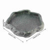 Reptile Feeder ABS Resin Imitation Rock Design Food and Water Dish Feeder Bowl for Tortoise Lizard