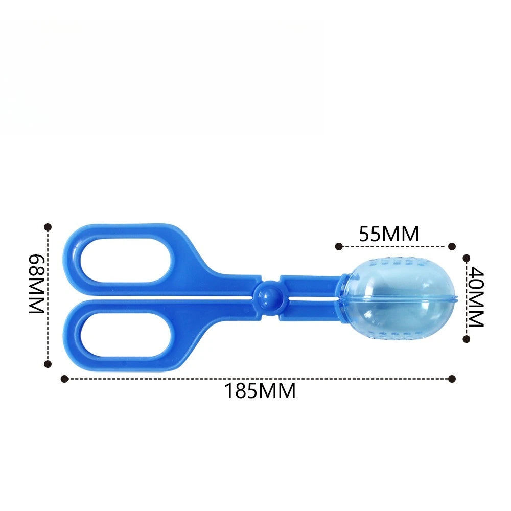 Reptile Feeding Tweezers - Transparent Long Plastic Clip for Hygienic Feeding of Lizards, Turtles, Frogs, Spiders, and Snakes