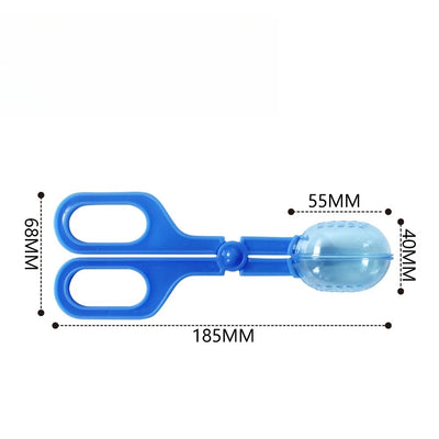 Reptile Feeding Tweezers - Transparent Long Plastic Clip for Hygienic Feeding of Lizards, Turtles, Frogs, Spiders, and Snakes