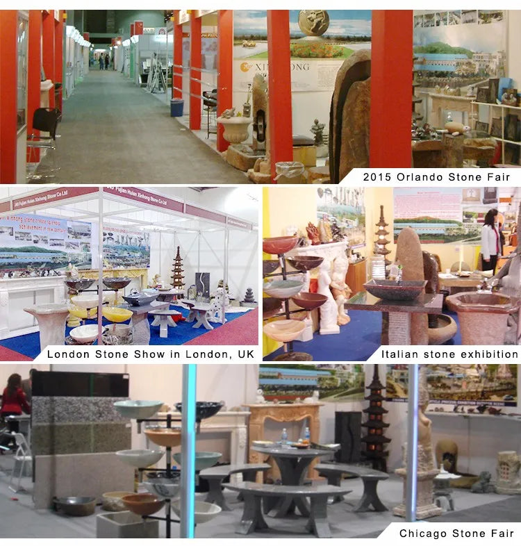 Japanese Style Natural Stone Water Bowl Water Fountain Flower pots Planter For Courtyard Landscape Home Garden Decoration