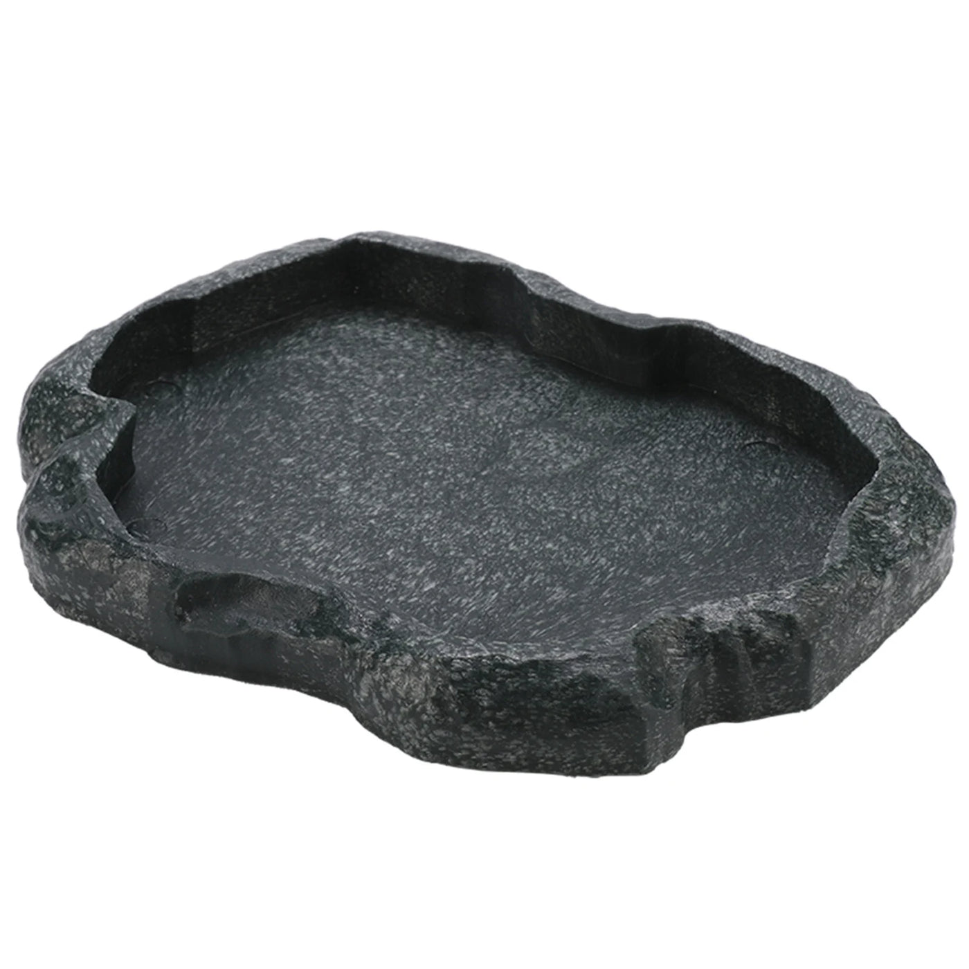 Reptile Feeder ABS Resin Imitation Rock Design Food and Water Dish Feeder Bowl for Tortoise Lizard