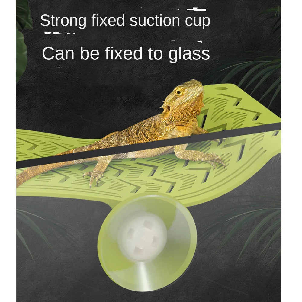 Waterproof Reptile Hammock Swing Perch with Rope Suction Cup Pet Cradle Crawler Easy To Clean Space Saving Sun Mat Hammock