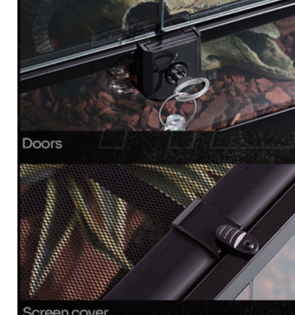 REPTIZOO GLASS TERRARIUM – 900MM (914×457×600MM) DOUBLE DOOR PROFESSIONAL ENCLOSURE
