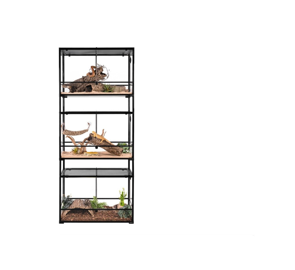 REPTIZOO GLASS TERRARIUM – 900MM (914×457×600MM) DOUBLE DOOR PROFESSIONAL ENCLOSURE